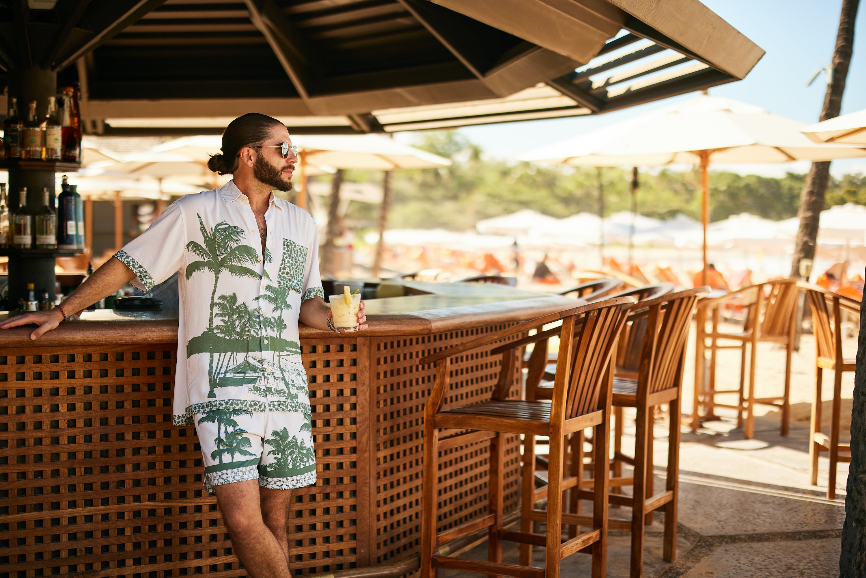 Mens Cabana Sets | Matching Hawaiian Shirts and Swim Trunks