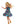 Young girl wearing a cute colorful floral fall school dress on a white background