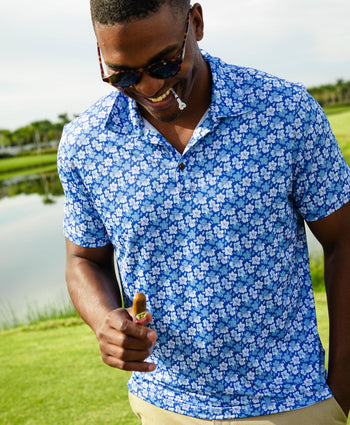 The Azaleas - Blue - Golf Shirt