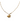Gold necklace with a small fish pendant on a white background