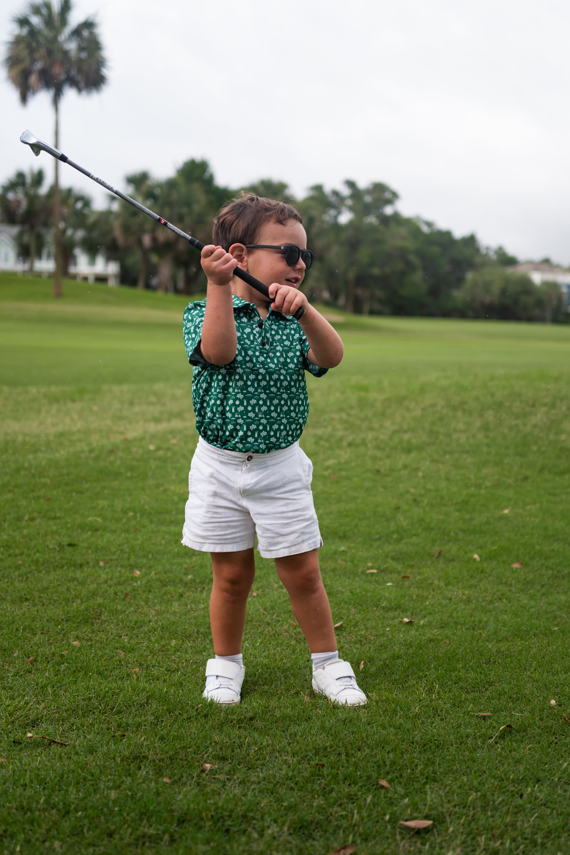 Golf Course Boys Golf Clothes 175g Kids Golfer Kiddies Pique Knit