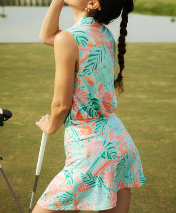 Kenny Flowers Hawaii womens sleeveless golf polo