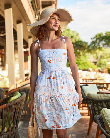 Kenny Flowers womens island time white mini resort dress in collaboration with Mauna Kea