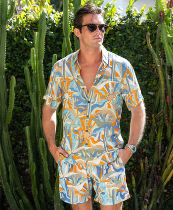 Kenny Flowers mens sedona short sleeve button down hawaiian shirt 