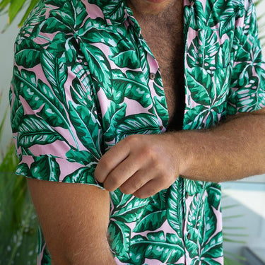 Dark Slate Gray The Fronds With Benefits - Short Sleeve Shirt