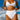 Gray The Santorini - White Floral Jacquard High Waist Bikini Bottom