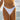Light Gray The Santorini - White Floral Jacquard Sporty Bikini Bottom