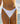 The Santorini - White Floral Jacquard Sporty Bikini Bottom