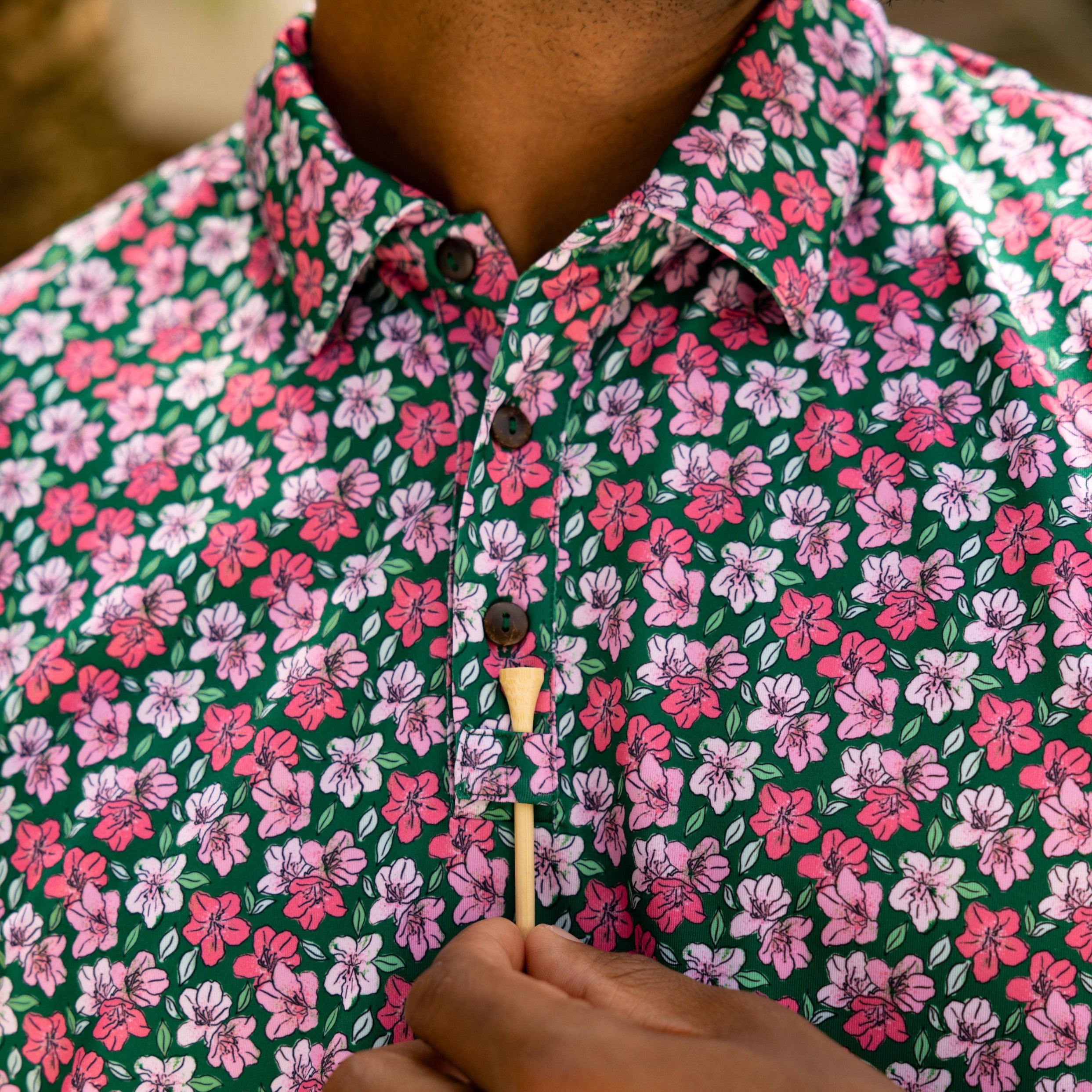 The Azaleas Golf Polo by Kenny Flowers