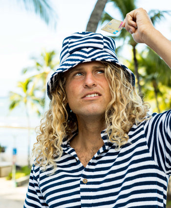 The Hamptons - Striped Terry Bucket Hat