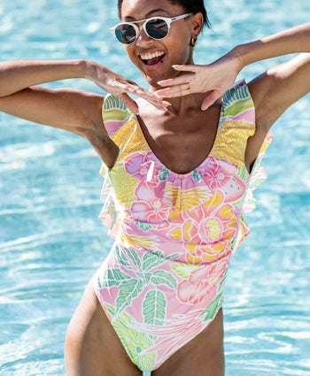 The Bahamas - Ruffle One Piece with Ruching