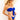 Womens blue sporty bikini bottoms swimsuit