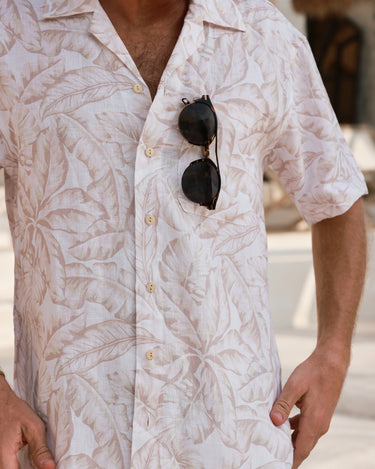 Kenny Flowers mens grenada short sleeve button down hawaiian shirt tropical natural frond