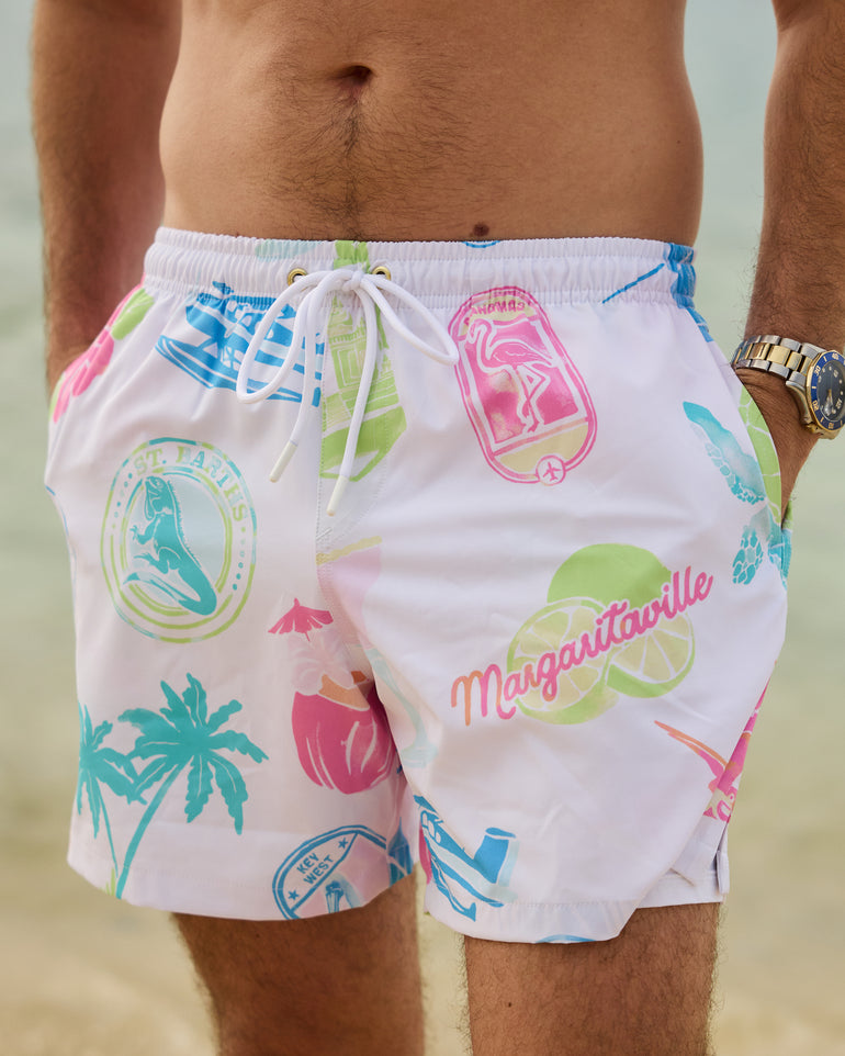 Margaritaville by Kenny Flowers – Welcome to Margaritaville - White Tee Shirt main image 1