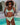 Kenny Flowers Watercolor Swim womens green and pink flamingo fuller coverage high waist tie bikini bottom