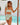 Kenny Flowers Watercolor Swim womens green and pink flamingo high waist bikini bottom