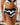 Kenny Flowers watercolor swim womens uluwatu black and white wavy stripe high waist bikini bottom