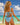 Kenny Flowers Watercolors Swim womens carolina blue stretch underwire V bikini top