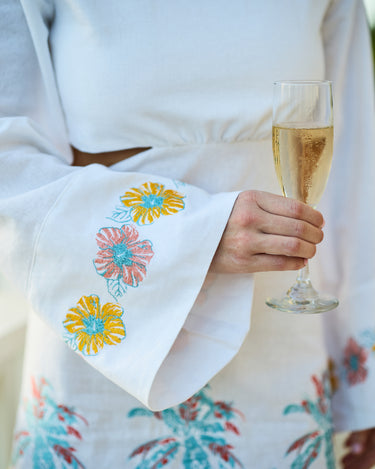The BVIs - Embroidered Long Sleeve Dress