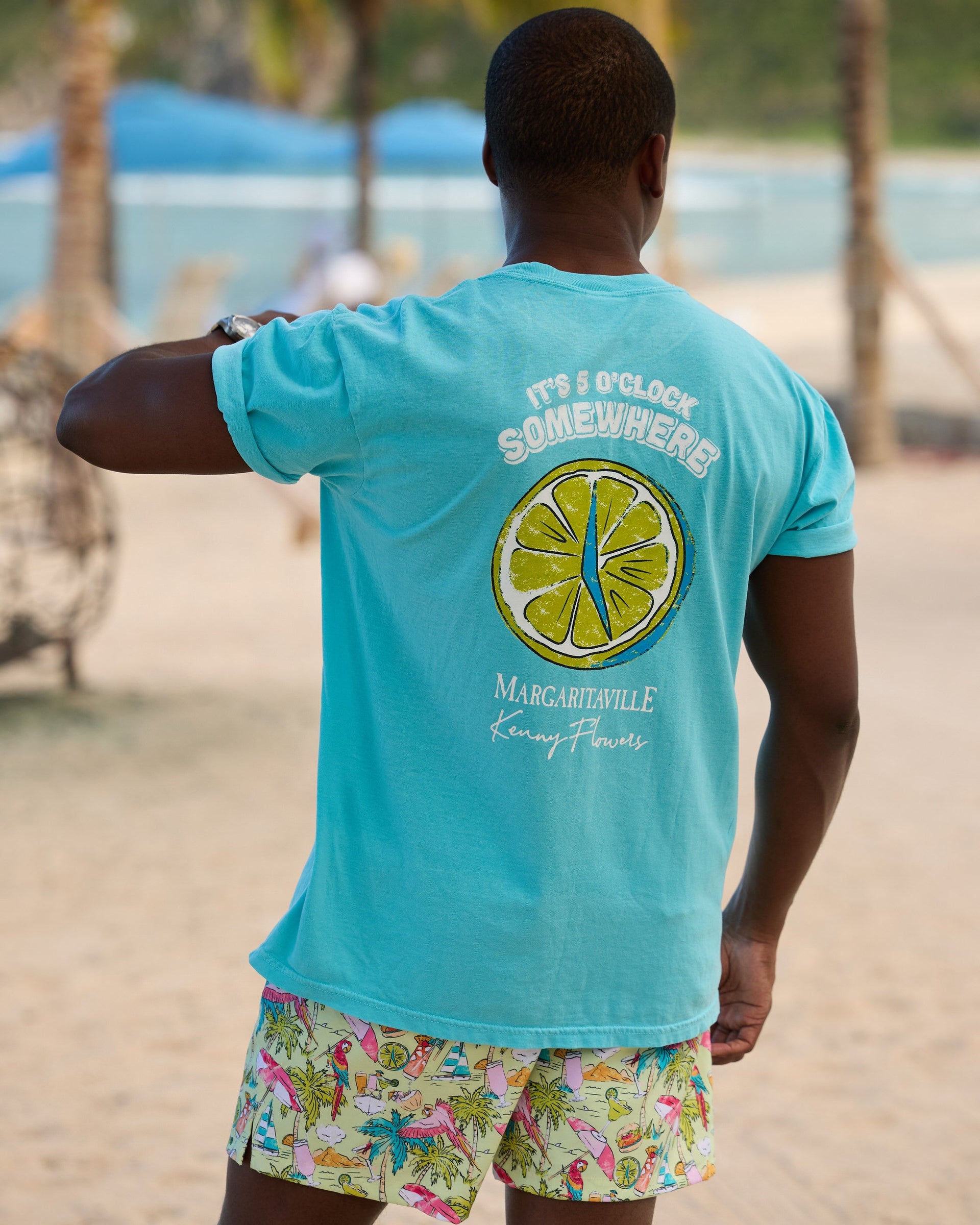 Margaritaville It's 5 O'Clock Somewhere Teal T-Shirt