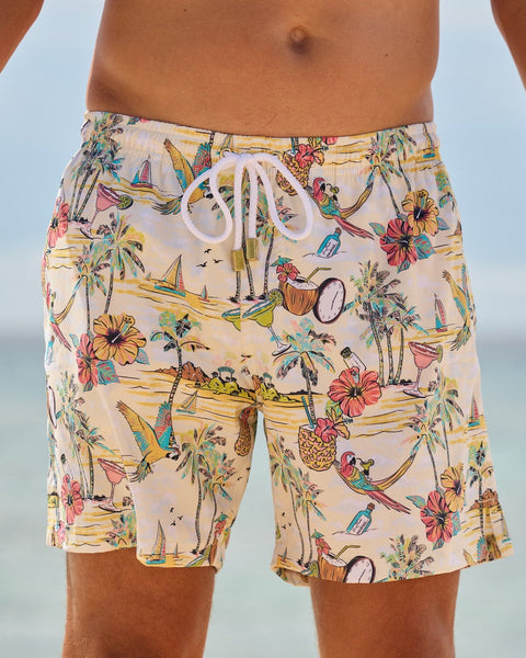 Margaritaville by Kenny Flowers – Wastin' Away Again - Yellow – Swim T