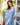Kenny Flowers womens south of france blue silky pajama robe