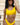 Kenny Flowers Watercolors Womens textured luxe crinkle stretch yellow sporty bikini bottom