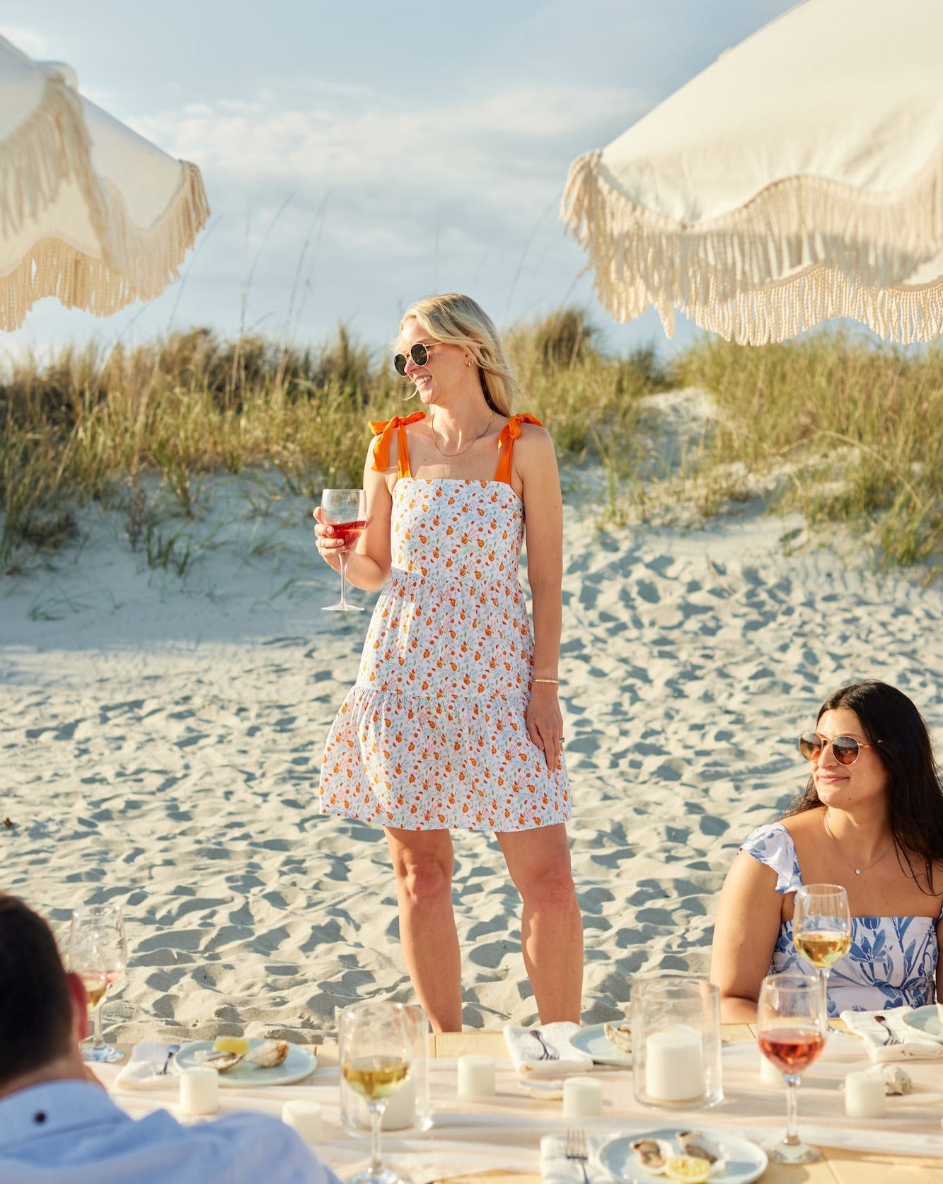 The Seaside Spritz - Mini Resort Dress - Orange / M The Seaside Spritz - Mini Resort Dress - Orange / M