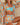 Kenny Flowers x McLaren Papaya Prix blue and orange Watercolors Swim womens sporty bikini top