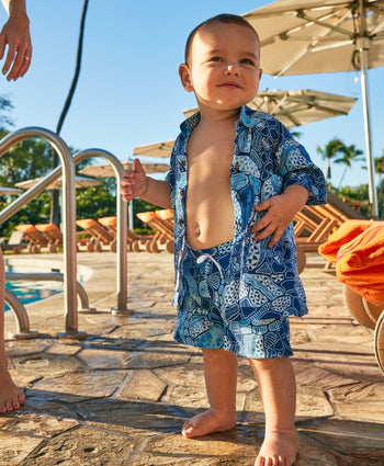 Kenny Flowers x Mauna Kea – The Hawaii Honu - Boys Swim Trunks UPF 50+