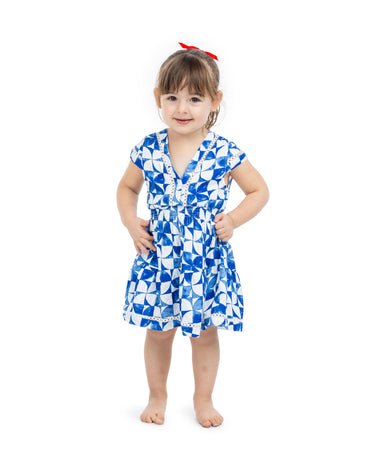 The Greece - Girls Smocked Waist Sun Dress