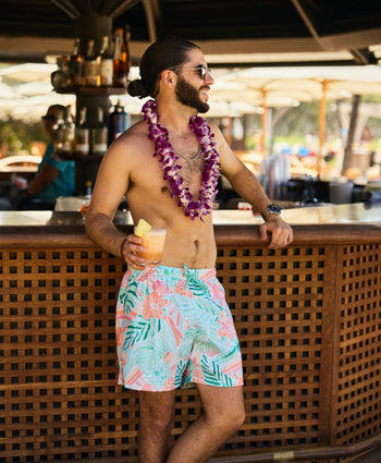 kenny flowers mens hawaii shorts with performance lining