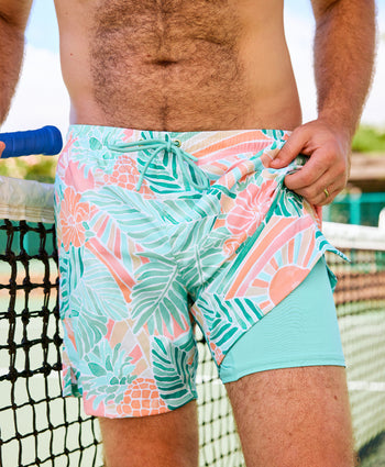 kenny flowers mens hawaii shorts with performance lining