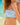 Kenny Flowers Watercolors Swim womens blue scales Anguilla bandeau bikini top with removable straps 