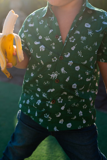 The Monkey Business - Boys Hawaiian Shirt