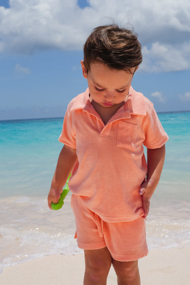 The Tropicana - Boys Coral Terry Shorts