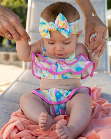 The St. Lucia - Little Girls Ruffle Bikini UPF 50+