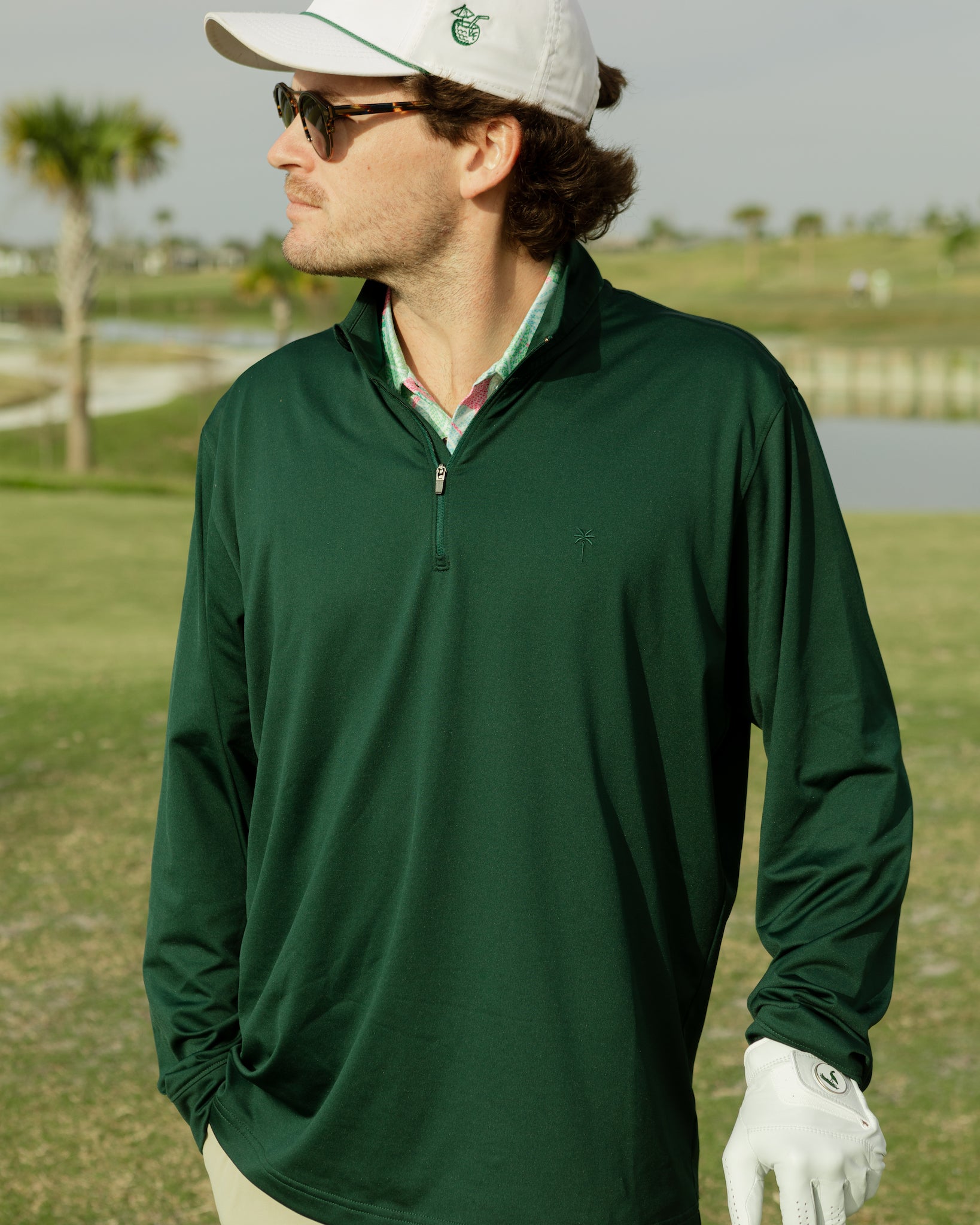 Pebble Beach Jungle Quarter Zip Pullover