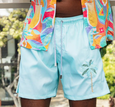 The Offshores - Palm Tree Embroidered Swim Trunks