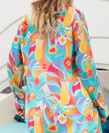 Kenny Flowers x Malibu Collab - The Colada - Women’s Long Sleeve Resort Shirt