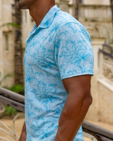 The Ocean Round - Light Blue Golf Shirt