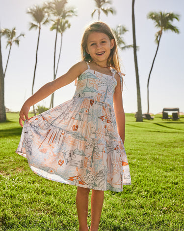 Kenny Flowers island time girls white resort dress in collaboration with Mauna Kea