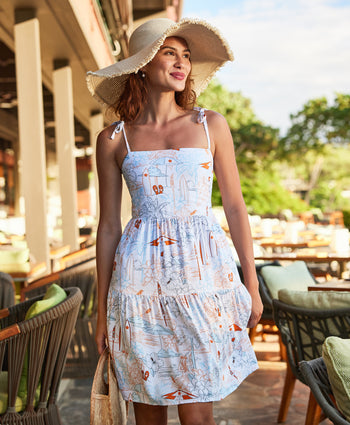 Kenny Flowers womens island time white mini resort dress in collaboration with Mauna Kea