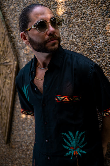 The Sundowner - Short Sleeve Silk Shirt