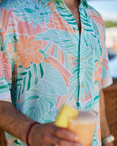 Kenny Flowers mens hawaii short sleeve button down hawaiian shirt