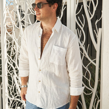 Kenny Flowers Men's Long Sleeve Linen Shirt