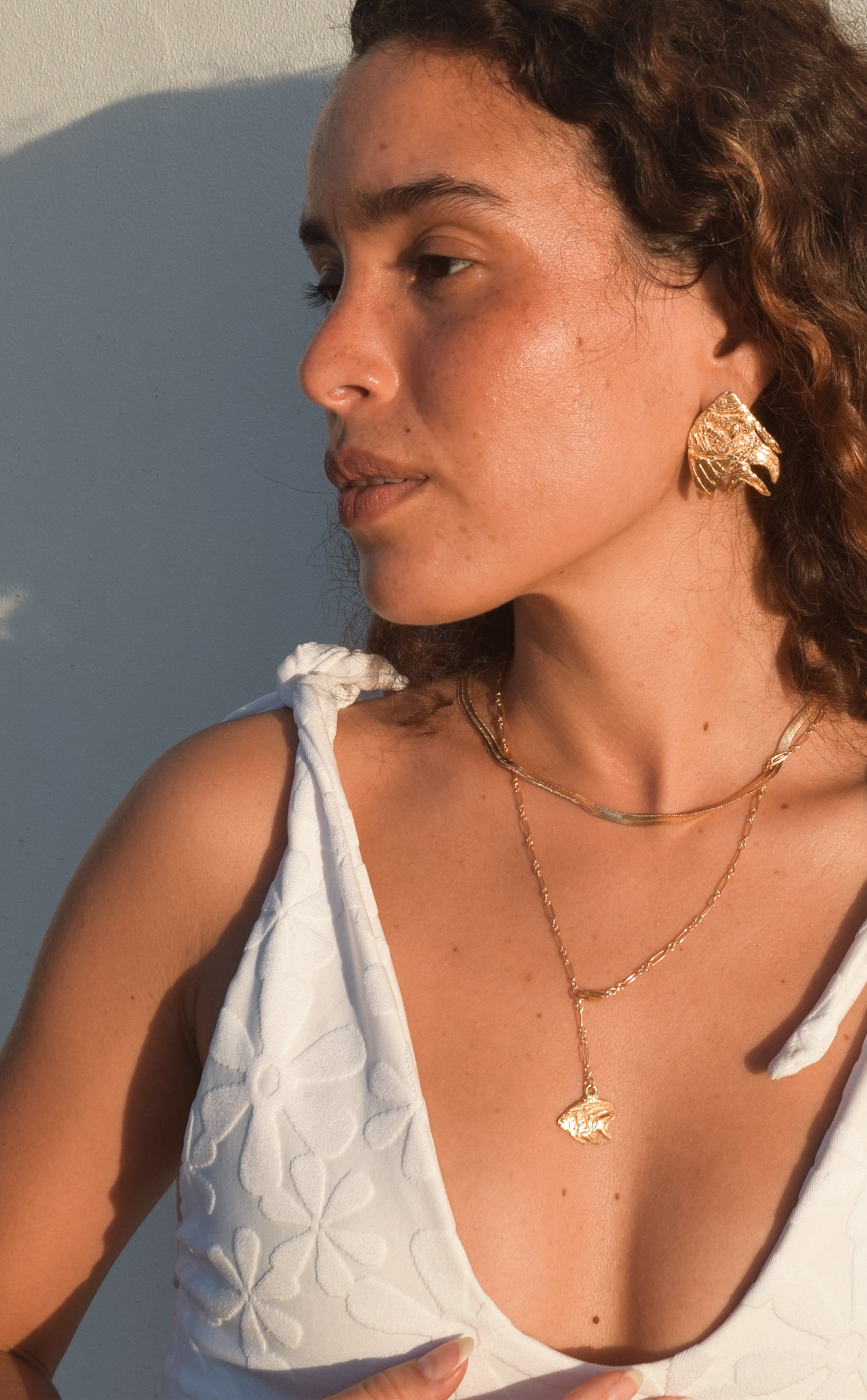Sun Vow Kenny Flowers x Sun Vow Jewelry Reef Fish Gold Lariat Necklace