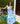 Kenny Flowers womens south of france blue maxi resort dress with ruffle straps and smocked back