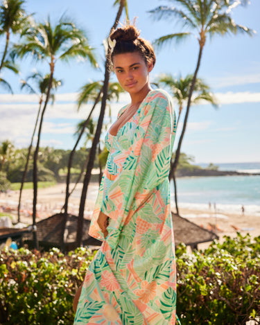 Kenny Flowers womens long sleeve hawaii kimono swimsuit coverup