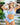  Kenny Flowers watercolors swim womens south of france blue classic bikini bottoms